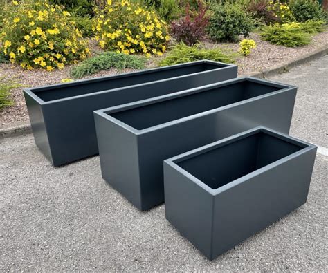 rooftop metal planter boxes|powder coated planter boxes.